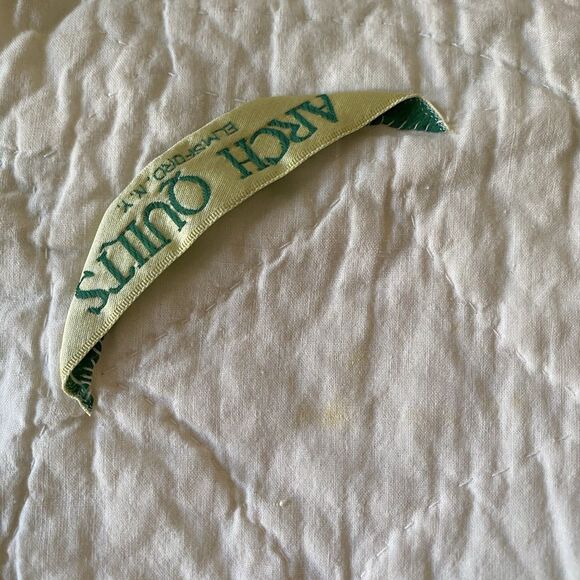 Vintage Arch Qults Partchwork Quilt 88x82” Cotton Pink Green Cottagecore Country - Picture 9 of 11